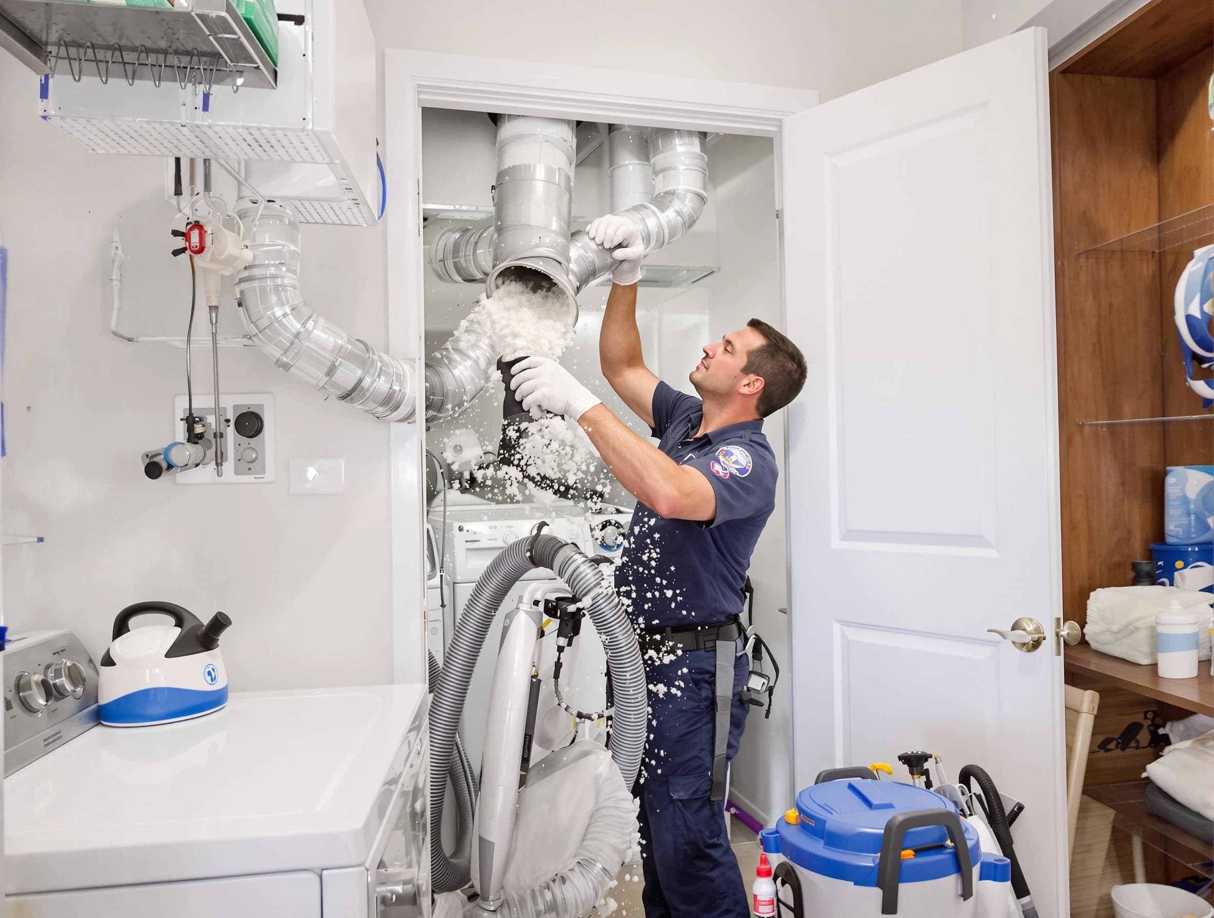 Hueytown Dryer Vent Cleaning technician delivering thorough residential dryer vent cleaning service in Hueytown