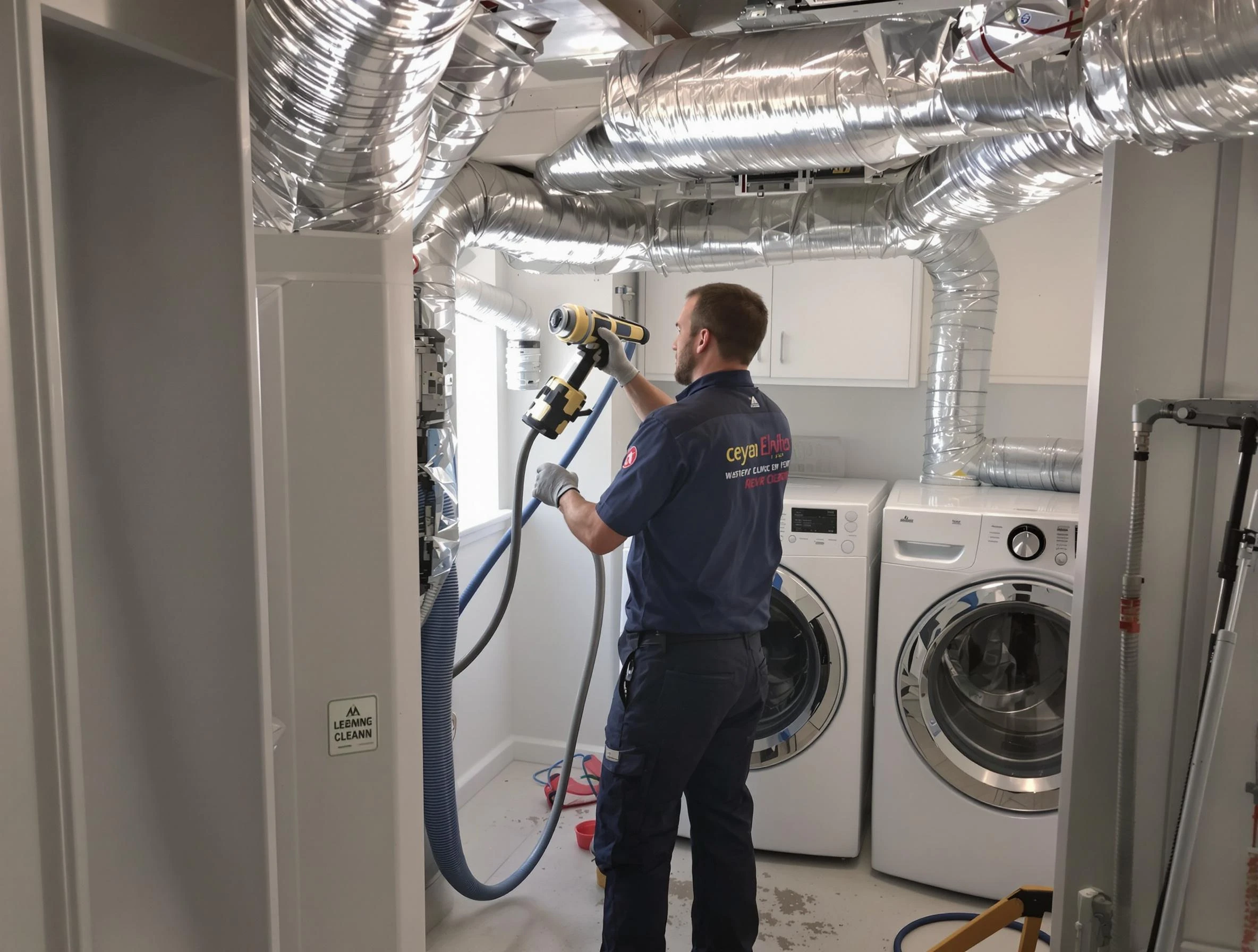 Hueytown Dryer Vent Cleaning specialist using advanced equipment for thorough duct cleaning in Hueytown